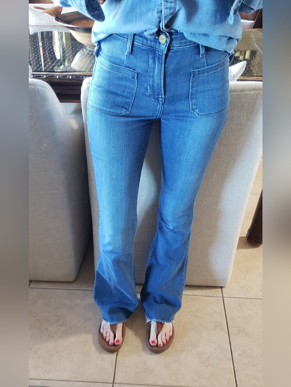 Frame High Waist Flare Jeans Size 25